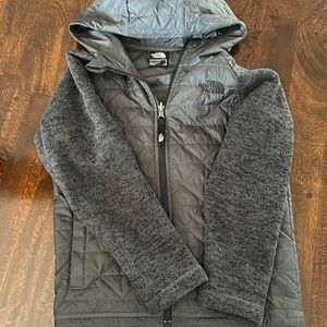 Boys Northface  jacket  with sweater arms